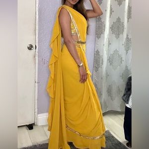 Pre-draped ready to wear saree